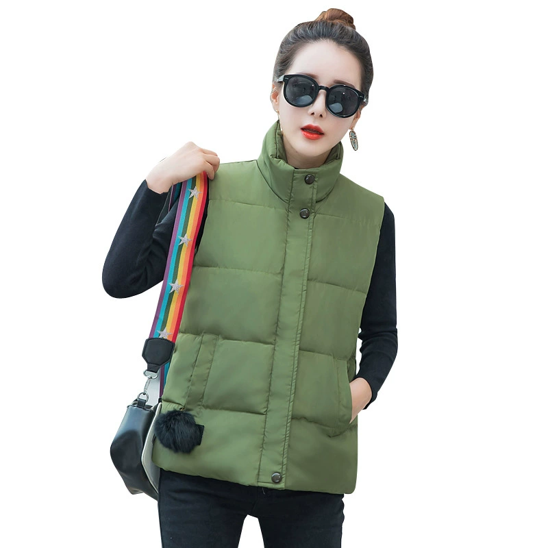 Demi-season short vest with down, down jacket for elementary school students sleevless, Korean style, oversize