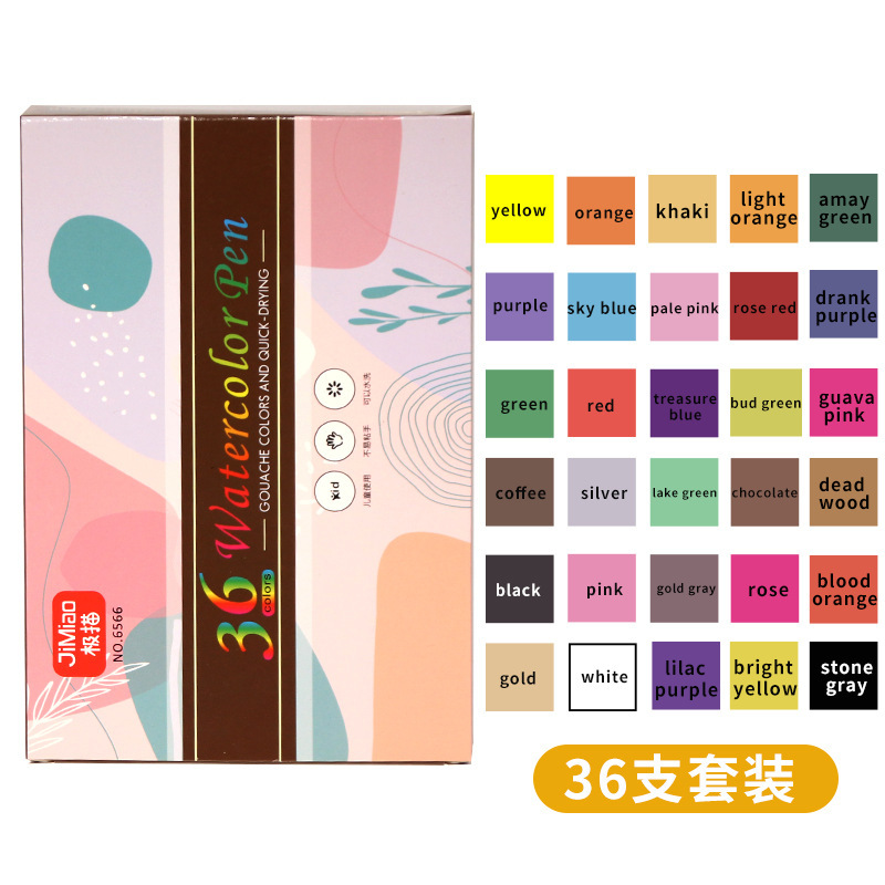 Nueva tiza de agua transfronteriza cuenta de mano pintada graffiti tarjeta de felicitación de bricolaje manicura base de algodón a base de agua varilla delgada marcador de polvo de agua