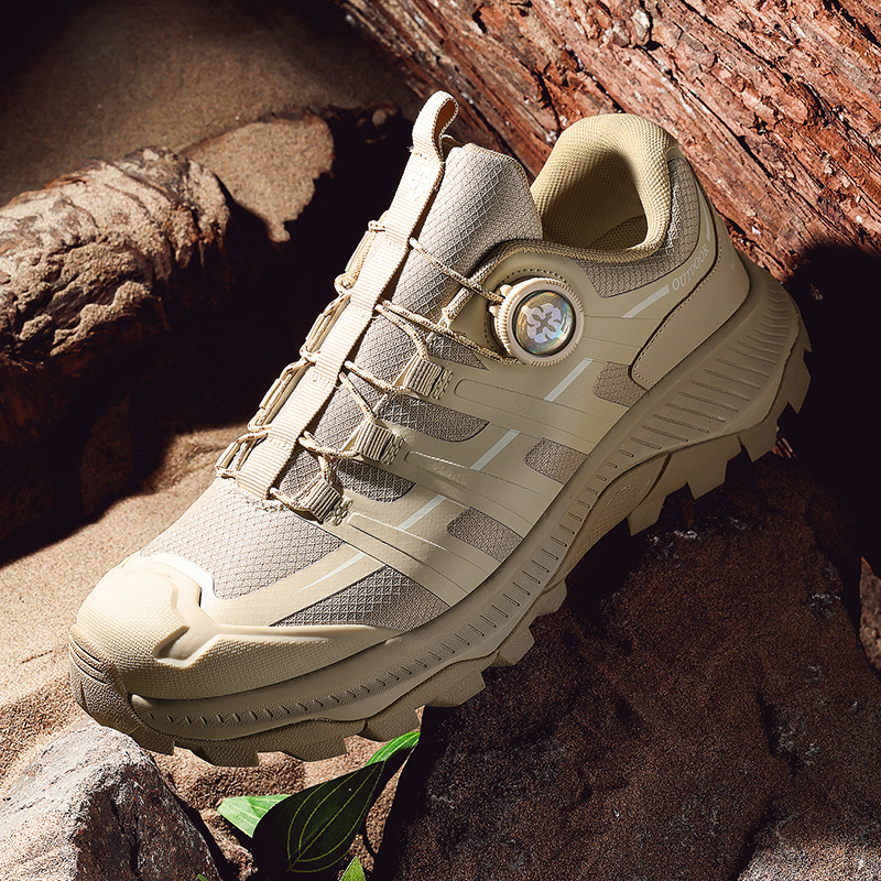 Large Size High-Quality Urban Men's Non-Slip Lightweight Outdoor Cross-Country Water-Repellent Hiking Hiking Camping Style Travel Shoes