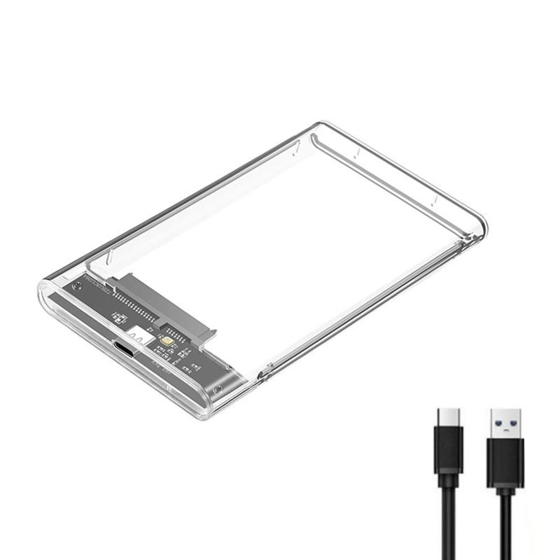 Transparent hard disk box USB3.1Type-C 2.5-inch notebook mechanical solid-state hard drive external mobile hard disk box