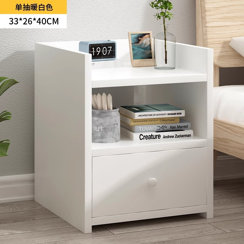Taberna de cabecera simple y moderno pequeño armario de almacenamiento blanco simple nórdico armario de cabecera casero armario de almacenamiento del dormitorio