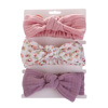 Children's hair accessory, set, cute headband with bow, European style, 3 piece set