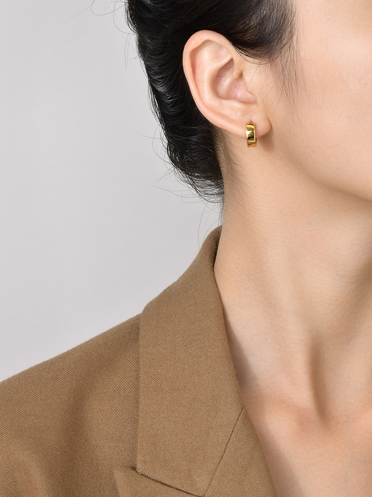 Fashion Heart Shape Stainless Steel Plating Earrings 1 Pair