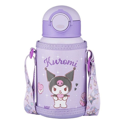 Sanrio Kuromi children's thermos cup for female students with high-looking food grade 316 stainless steel straw cup