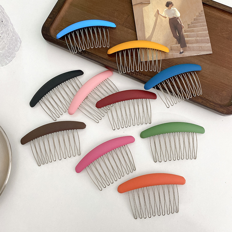 Estilo coreano elegante Morandi peine de pelo insertar peine antideslizante pelo roto flequillos peine sin costura horquilla tocado femenino accesorios para el cabello al por mayor