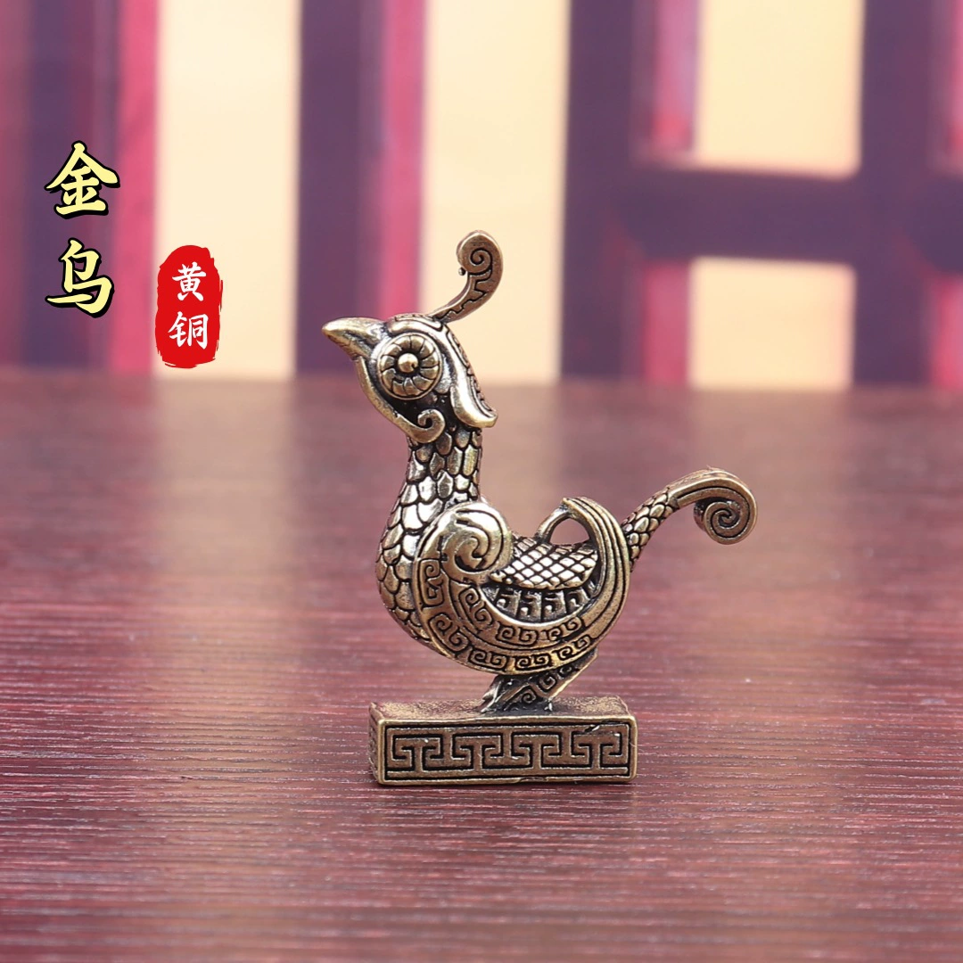 Старые предметы из чистой латуни, синяя птица, золотая солнечная птица, медная птица, латунный чайный питомец, украшение для дома, небольшие настольные украшения