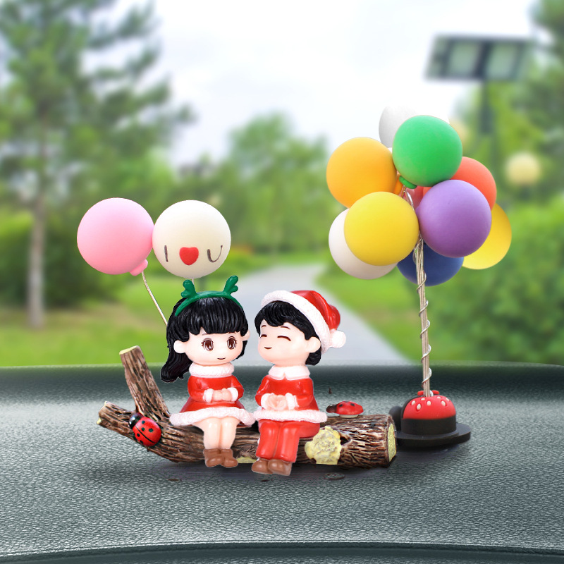 Coche de Navidad Consola central de coche Decoración de pareja linda creativa Decoración de escritorio de muñeca creativa de Navidad transfronteriza