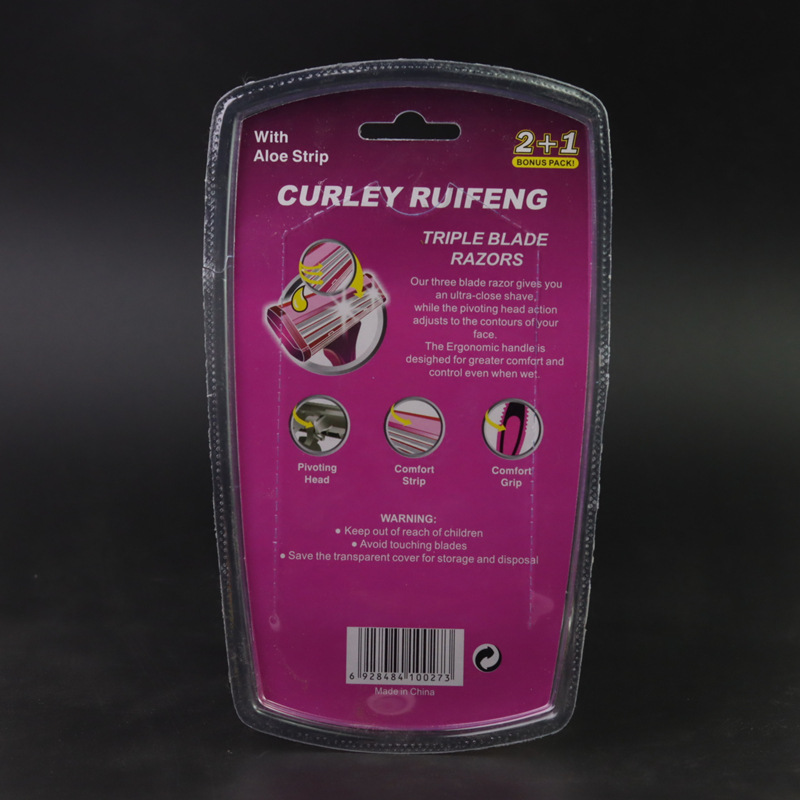 Afeitadora Manual para Mujer de 3 Hojas, Set de 3 Piezas, Acero Inoxidable, Desechable, para Cuidado Personal image 5