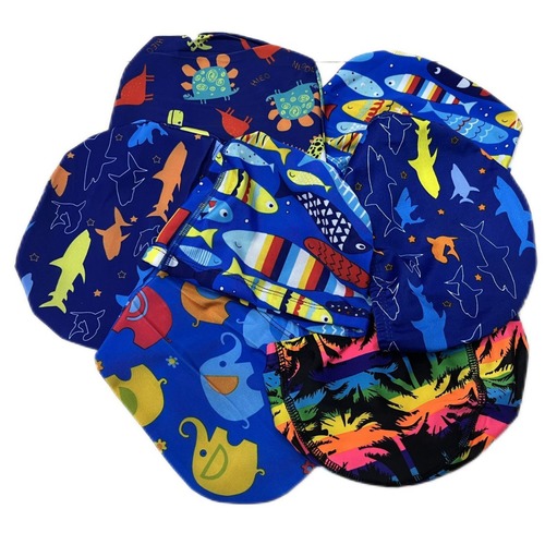 Cartoon Children Polyester Swim Hat for Ages 3-6, Medium to Large Kids Swim Hat, Waterproof, Non-Tightening, Cute Swim Gear, In Stock