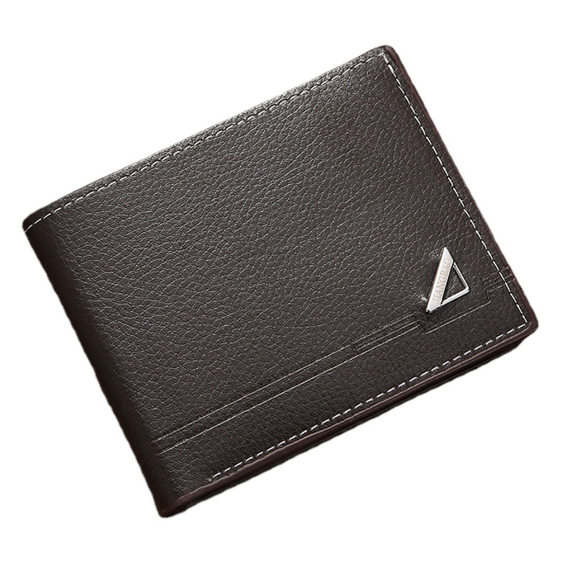 Cartera Horizontal de Cuero Suave para Hombre Joven, Gran Capacidad y Estilo Casual - Billetera de Negocios de Moda