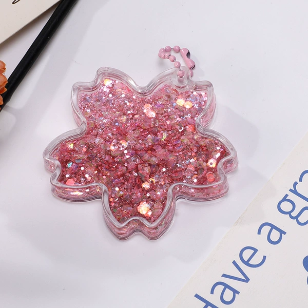 Pink cherry blossom flowing sand contains beads chain