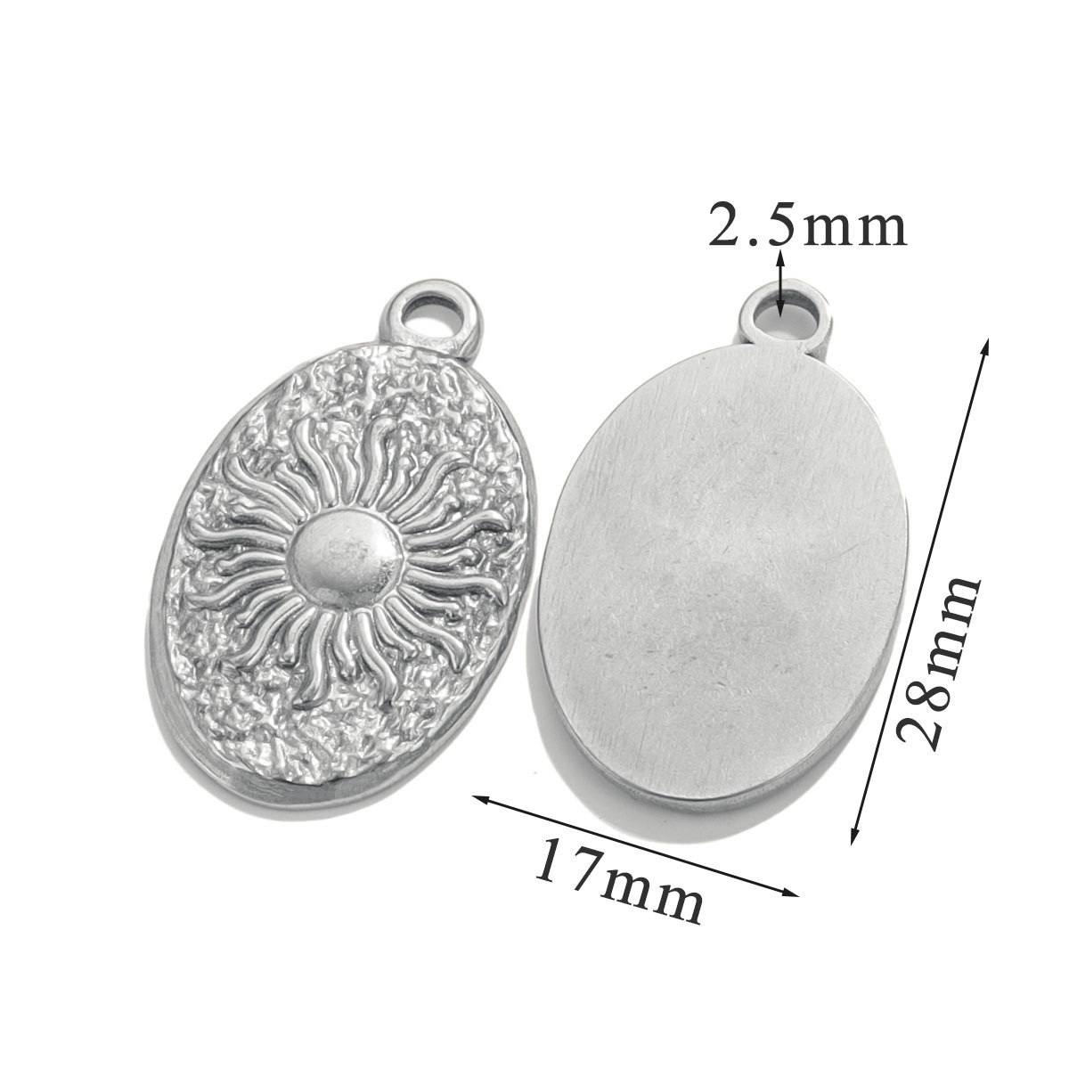 Acero inoxidable Tarot Sun Star Mangs Collar de viento Colgante 18K al vacío chapado en oro Accesorios de joyería de bricolaje