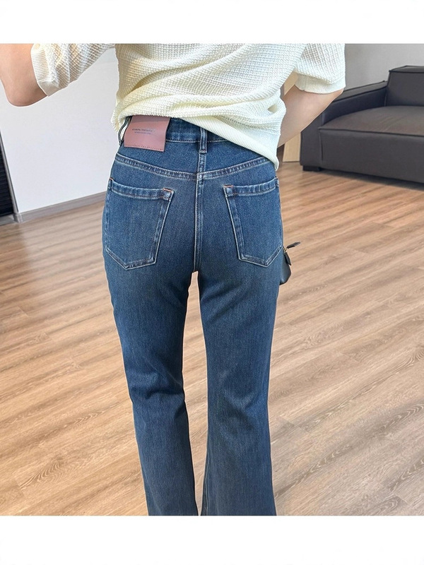 腿长2米微喇裤四面弹巨显瘦高腰修身拖地喇叭牛仔裤女神裤秋季|undefined