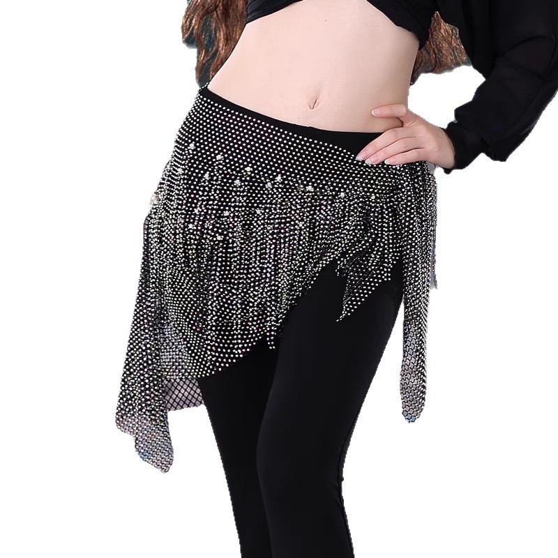 Dream Star River toallas de malla triangular toallas de cadera toallas abdominales de danza de cintura chapa multicapa accesorios de danza de perforación caliente