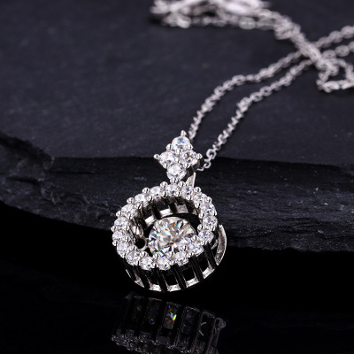 S925 circular Smart Necklace Morsang Pendant Necklace Carat fashion Jewelry Sterling Silver 925 Pendant chains