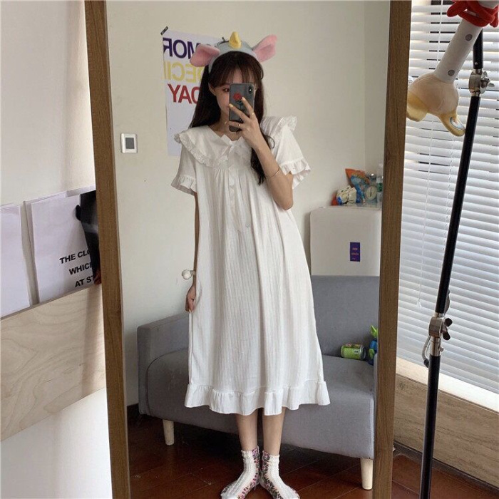 Zd - 030 ¿ bata blanca de manga corta