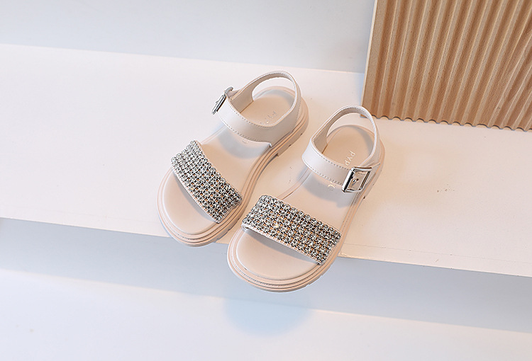 8089女孩子闪亮水钻公主沙滩鞋