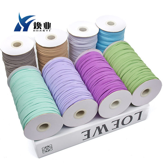 3-12mm black and white flat narrow walking horse elastic band horse racing elastic band rubber elastic band color sleeve elastic