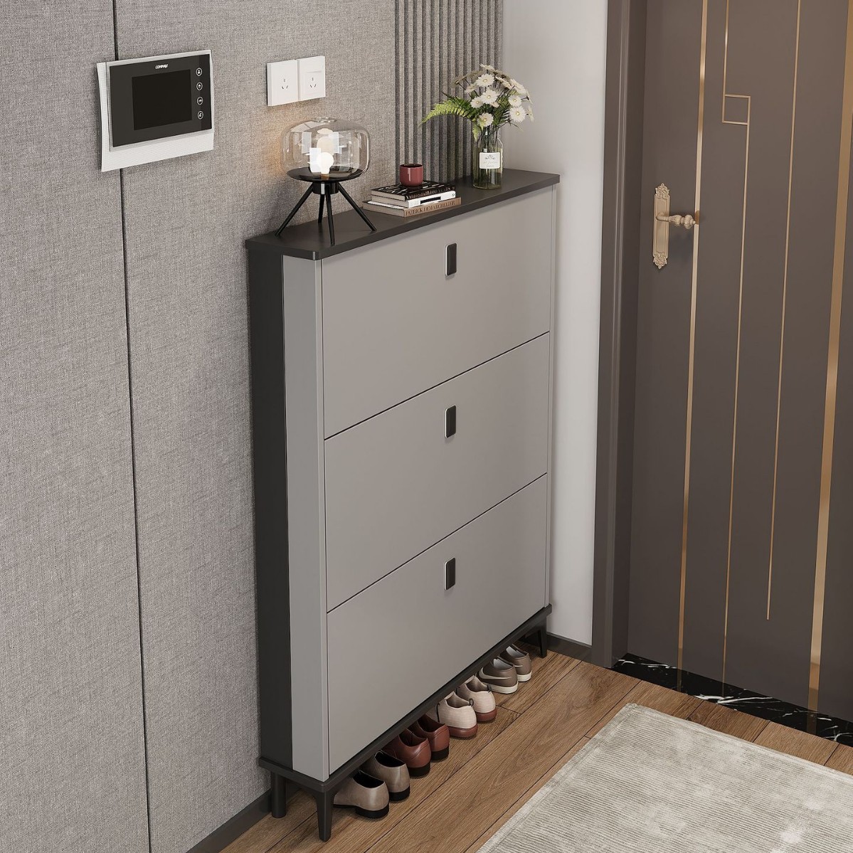 라이트 럭셔리 그레이 80*17*120 [싱글 레이어 슈즈]]