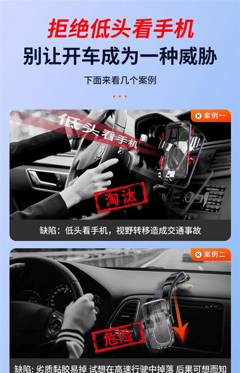 Car bracket multi-function 2024 new black technology car center console supplies navigation anti-slip pad fixed