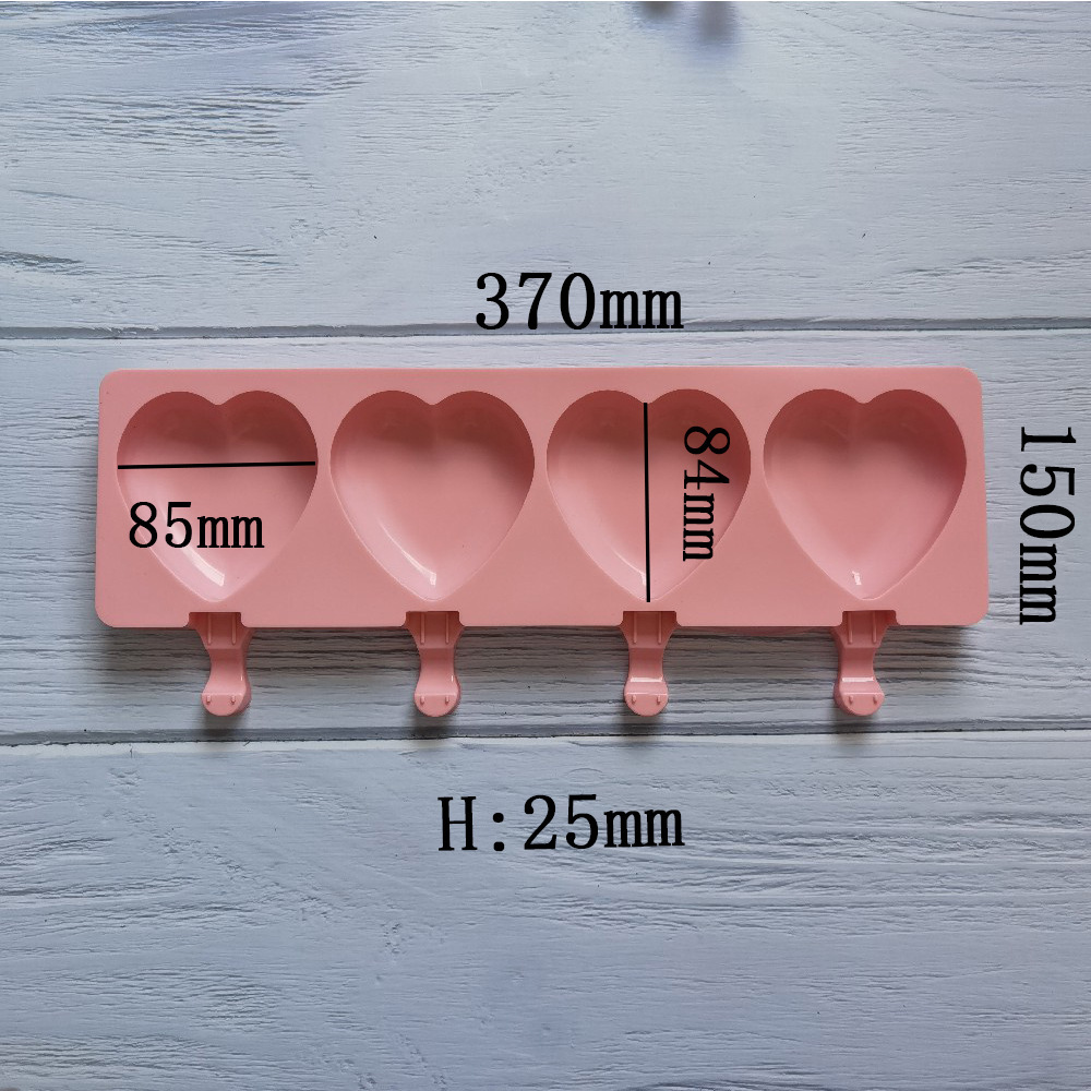 4 compañías de gran amor helado 486 helado de silicona molde de hielo para hacer hielo para suministros de fiesta de verano