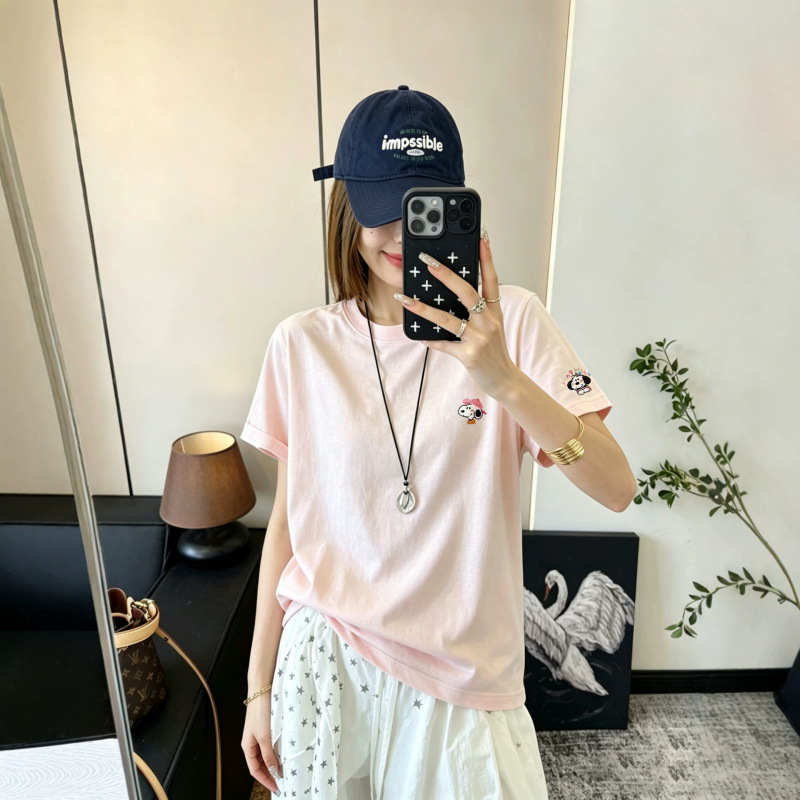Breathable Yongwill Paper Bag 150g Baseball Cap Dog Embroidery Ice Silk Short-Sleeve T-Shirt 3982 Pullover Half-Sleeve