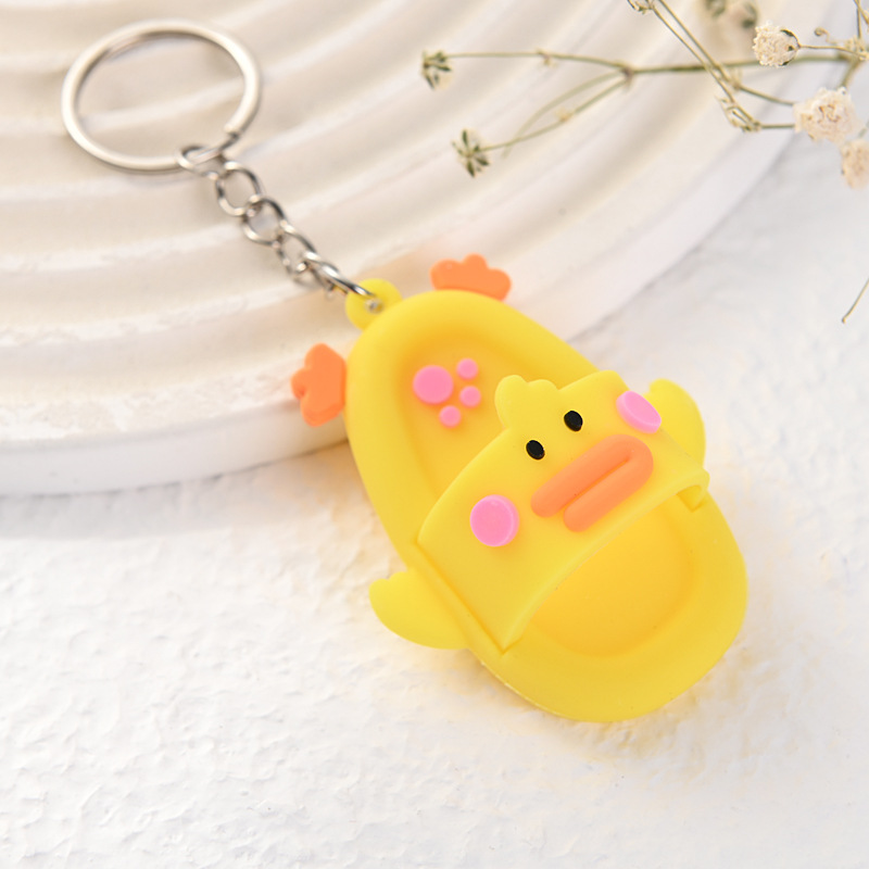 Lindo llavero de dibujos animados de animales, mochila, muñeco colgante, llavero para niñas, accesorio para llaves de coche, juguete personalizado de moda image 9
