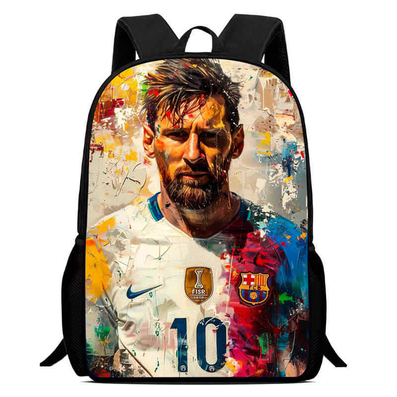 Amazon crossover nueva mochila con estampado periférico de futbolista mochila escolar para estudiantes mochila para niños