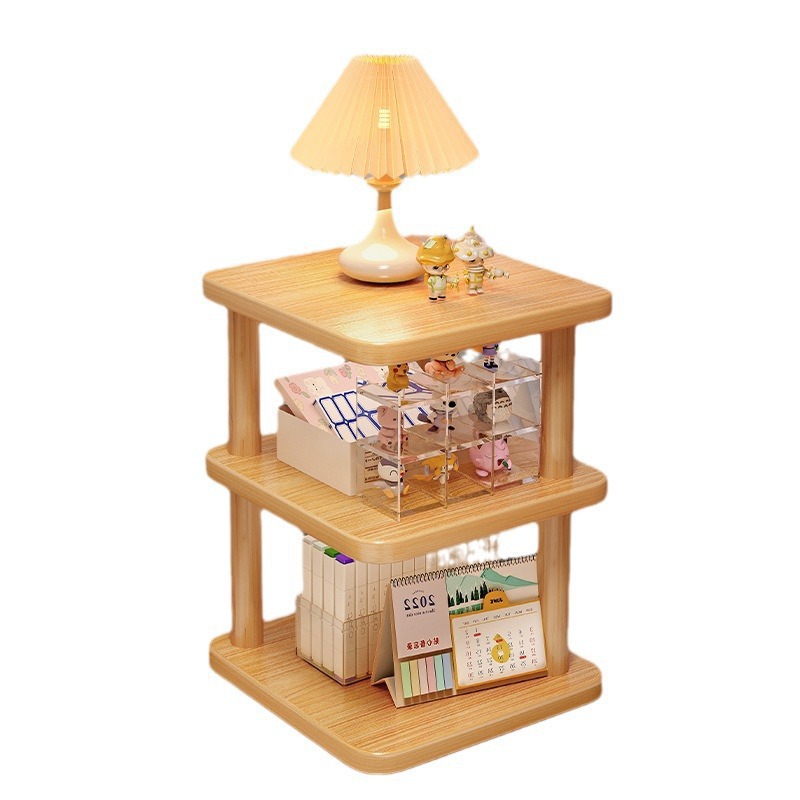 Estante de escritorio Estante de escritorio Estante de almacenamiento de esquina de estación de oficina Estante de almacenamiento de múltiples capas para libros de dormitorio de estudiantes Estante de acabado simple