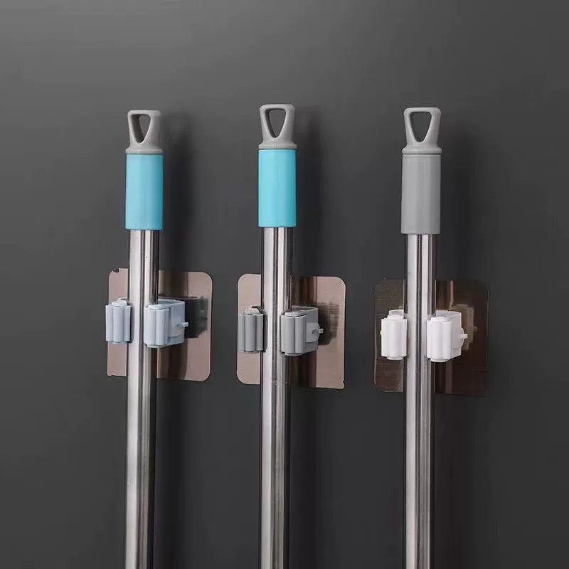 Вешалка для швабры Стеллаж для швабры без перфорации Стеллаж для хранения унитаза Настенная стойка для швабры Крепкий крюк Подвесная Швабра Артефакт