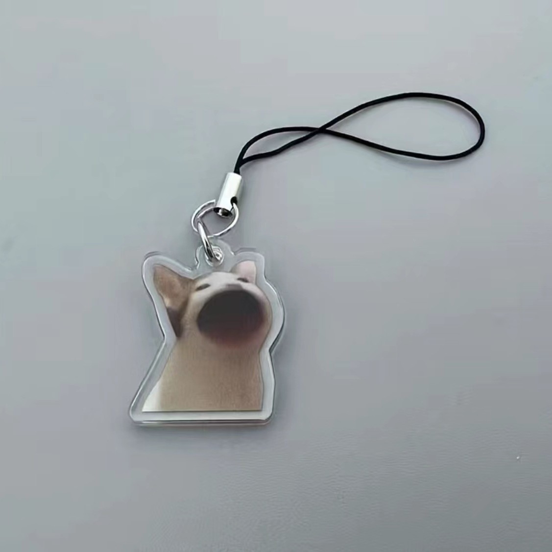 Comida Cabeza de gato Plátano Gato Emoji Llavero Red de Internet Escultura de arena Spoof Cat Little Red Book Estilo explosivo Colgante de mochila escolar