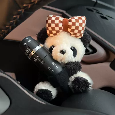 Avtomobil interyer aksesuarları, hamilə blok bəzəyi, panda kukla, dönmə siqnalı silecek kukla