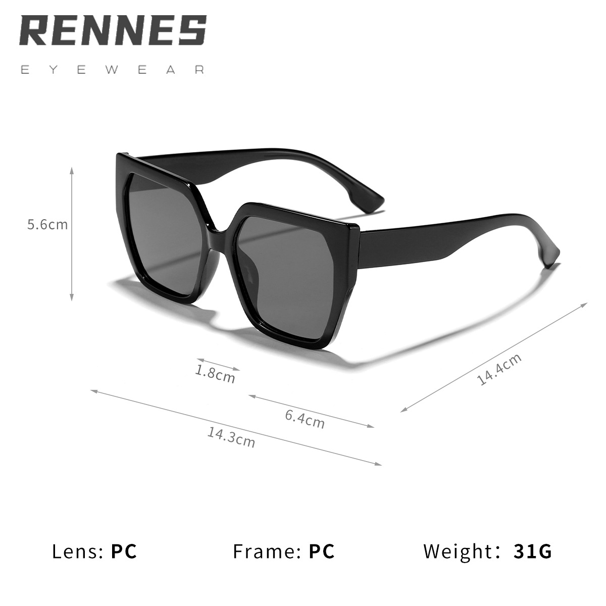 Nuevas gafas de sol caja de gradiente ojos de gato sunglasses gafas de sol marrones europeas y americanas al por mayor uv400 comercio exterior