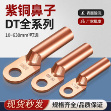 DT銅鼻子接線端子 電線銅線鼻子25/50平方銅接頭接線銅鼻紫銅線耳