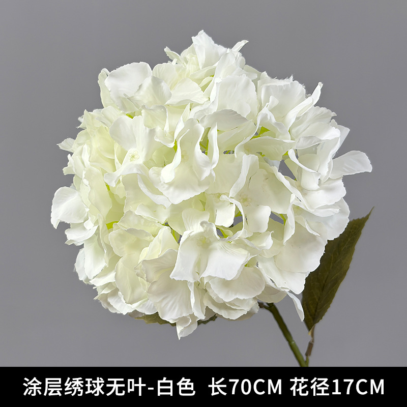 Coated Hydrangea Leaves-White