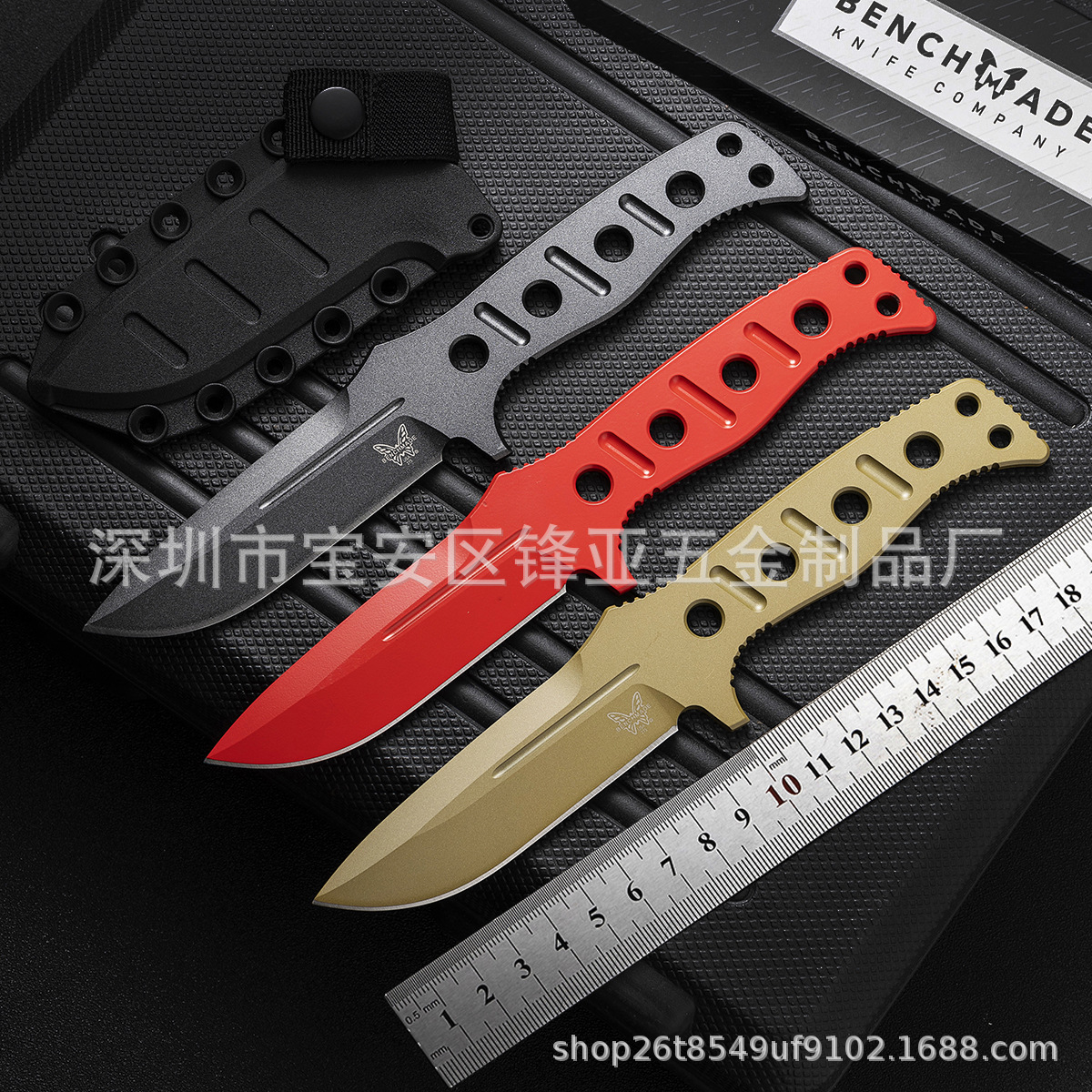 亚马逊国外热销Benchmade BM375 535锋利直刀户外野营刀CPM-3V钢