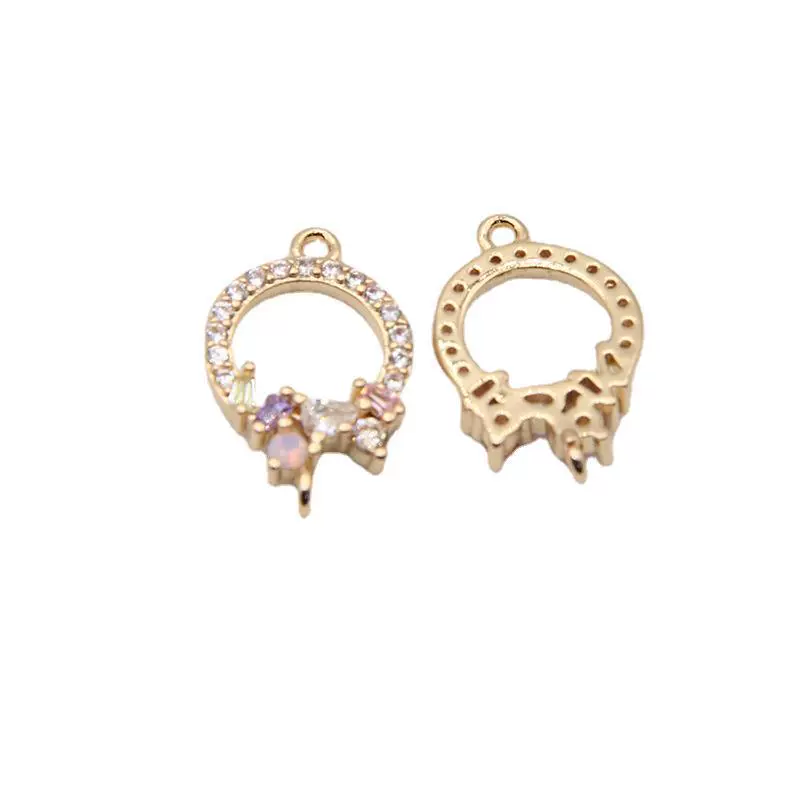 Accessory, copper accessories, earrings flower-shaped, pendant, necklace, material, micro incrustation