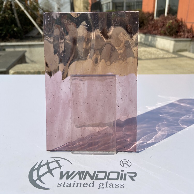 Pink and Purple Water Ripple Flat Stained Glass Decorative Inlaid Art Glass [140Lf]