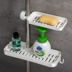 浴室肥皂瀝水架可調價塑料掛籃海綿抹布水龍頭置物架