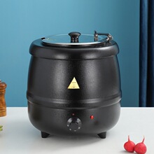 不锈钢电子暖汤煲商用保温电热恒温汤锅自助餐厅商用10L铸铁汤煲