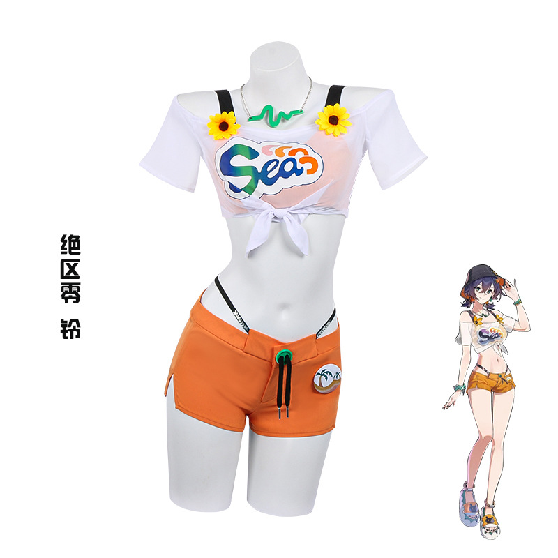 绝区零铃夏装cos服 游戏动漫服夏日晴空玲全套铃妹泳装cosplay服