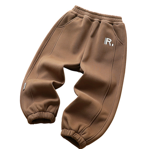 Children's Autumn/Winter Pants for Boys - Padded Knit Pants - New Arrival for Middle/Big Kids - Fashion One-Piece Knit Long Pants
