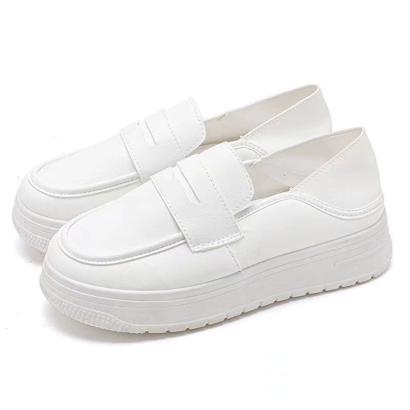 Обувь для медсестры, женская белая удобная нескользящая обувь на мягкой подошве на плоской подошве, простая медицинская белая обувь на толстой подошве, рабочая обувь на мягкой подошве