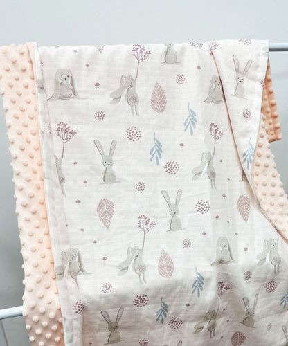 Ins Korean-style A-class pure cotton comforter with floral patterns for children and babies, nap cover for newborns, double-layer gauze, and puffy blanket