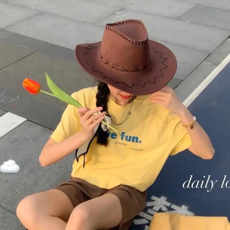 Sombrero de mezclilla occidental sombrero de sol de playa hombres y mujeres Xinjiang pastizales ala grande sombrero superior niños americanos todo partido Amazon