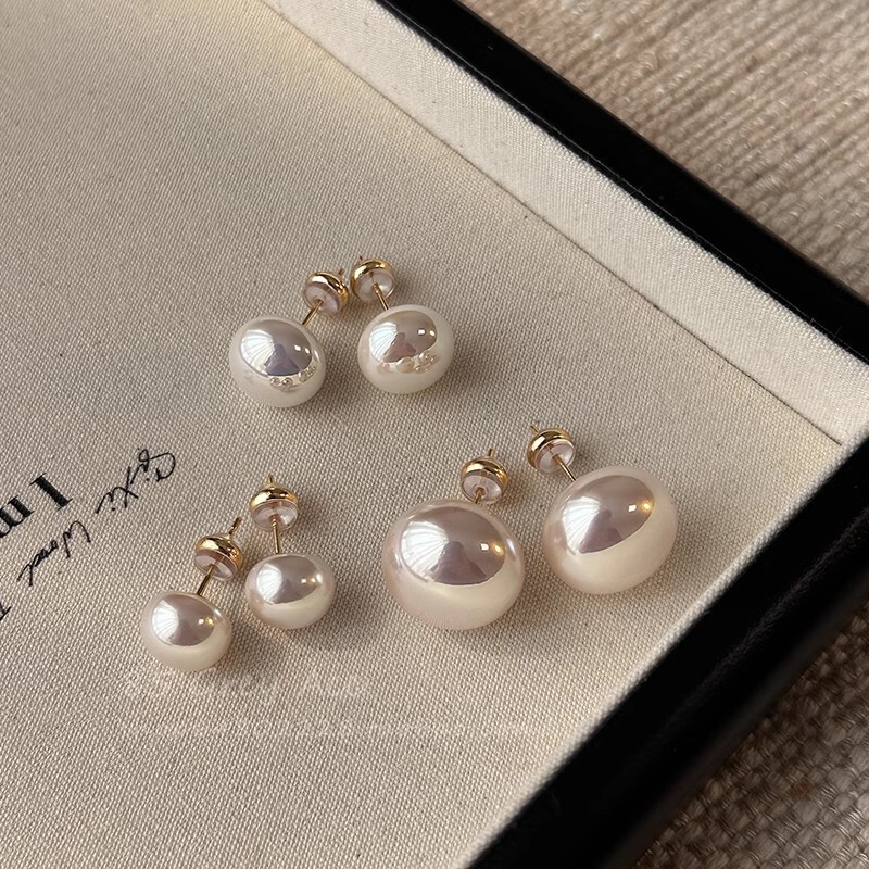 925 silver needle steamed bread pearl ear studs ear piercing high-grade light luxury temperament earrings niche all-match ear clip ear jewelry 925 silver needle steamed bread pearl ear studs ear piercing high-grade light luxury temperament earrings niche all-match ear clip ear jewelry