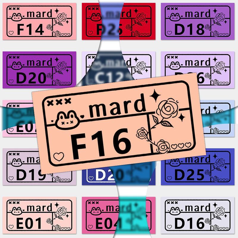 221 color palette, pixel-style color block stickers, popular and aesthetically pleasing, COCO Mi Xiaowu MARD universal DIY stickers
