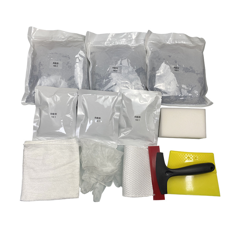 Decoratively dyed colored sand tiles with oil-based grouting agent…