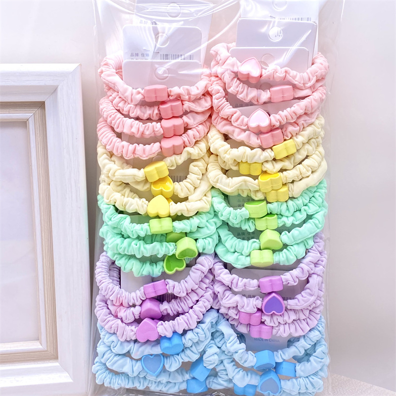 Orden tarjeta 4,0 gruesa pequeña TELA ESCOCESA intestino grueso banda de pelo de las mujeres banda de pelo banda de goma dos yuanes tienda de accesorios para el cabello al por mayor