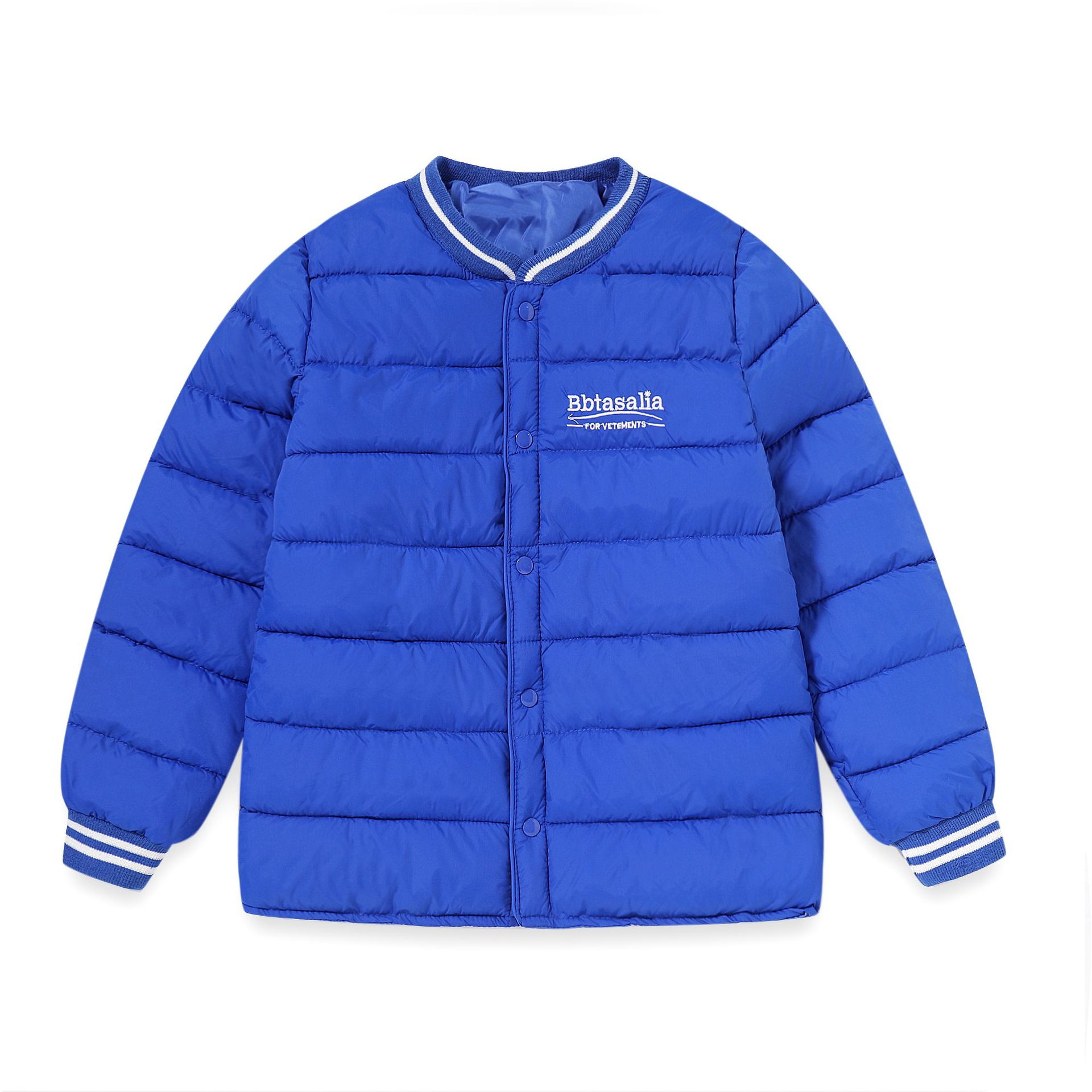 Chaqueta de plumas, forro de algodón, otoño e invierno, niños medianos y grandes, niños y niñas, chaqueta gruesa de plumas cálidas, chaqueta de plumas a prueba de frío